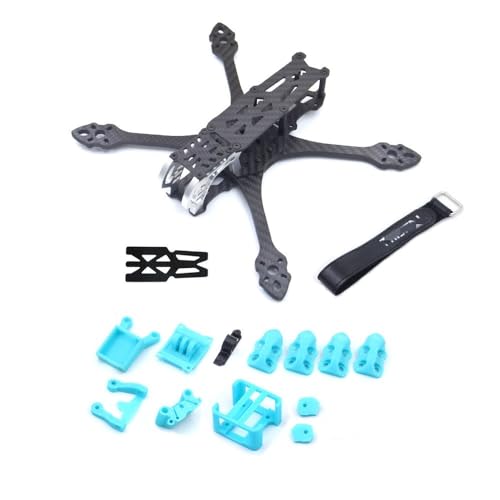 LSFWJP for Mark5 HD 225mm Carbon Fiber FPV Rahmen Kit 5 Zoll for Analog Digital RC Quadcopter FPV Racing Drone BN220 GPS DIY Teile (Color : O O3 Blue)