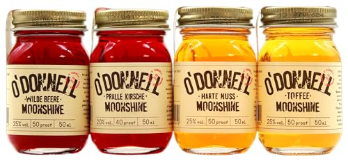 O'Donnell Moonshine Classic Minis-Set Likör 20-25% vol., 9er Pack (9 x 4 x 50ml)