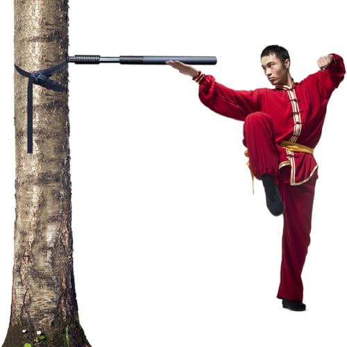 Wing Chun Attrappe für Kampfsport, Tragbarer Wing Chun Dummy, Training Wooden Attrappe mit Federarm, 3 Modelle erhältlich, für Baum oder hartes Objekt (Color : 1 Spring Hand)