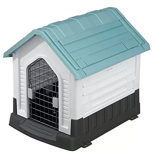 Katzenhaus Outdoor Winterfest, Katzenhaus Outdoor, Wildkatzenhaus mit Tür, Hundehütte Outdoor Winterfest, Hundehütten for Große Hunde Draußen ( Color : Blue , Size : M )