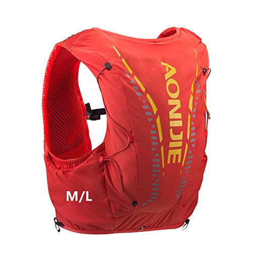 AONIJIE 12L Professional Outdoor Sport Rucksack Trinkrucksäcke Rucksack für Radfahren, Laufen Wandern Camping Marathon Race Klettern (Orange-M/L)