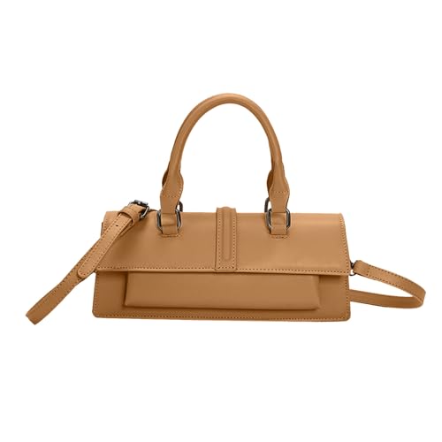 ohodhmnu Damen-Tragetasche, modische Umhängetasche, Handtasche, Geldbörse, PU, Umhängetasche, kleine Geldbörse, Handy, Geldbörse, Geldbörse für Frauen, Mädchen, Dating, Arbeit, khaki, With pendant