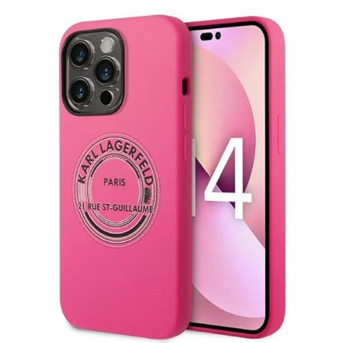 CG MOBILE Karl Lagerfeld KLHCP14LSRSGRCF Hard Case für iPhone 14 Pro 6,1" Pink S