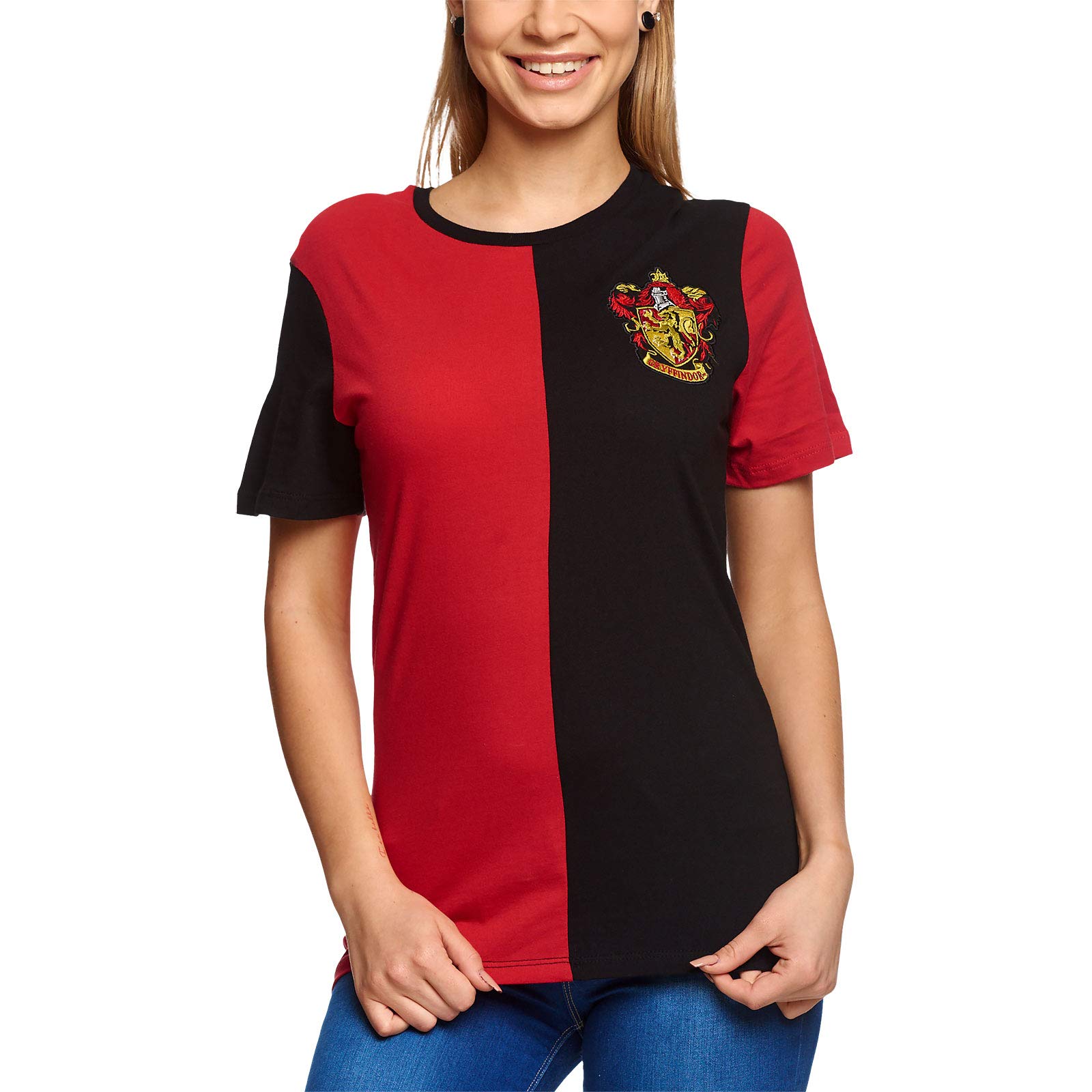 T-Shirt Harry Potter – Gryffindor Quidditch Team, Rot/Schwarz, S, rot/schwarz, S