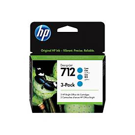 HP 712 - 3er-Pack - Cyan - original - DesignJet - Tintenpatrone