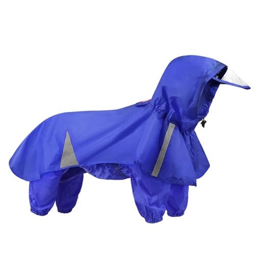 XINGLIDA Hunde-Regenbekleidung mit 4 Beinen, wasserdichter Regenmantel für vier Jahreszeiten, für Outdoor-Spaziergänge, Regenmäntel mit reflektierenden Streifen