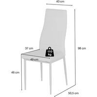 Stuhl - creme - 40 cm - 98 cm - 50,5 cm - Stühle > Esszimmerstühle - Möbel Kraft