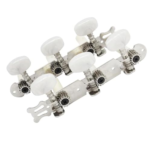 Strings Tuning Pegs Mechaniken Für Gitarre Stimmwirbel für Gitarrensaiten, Stimmwirbel für klassische Gitarre, Stimmgeräte, Gitarrenzubehör, Mechaniken (Color : Silver B)