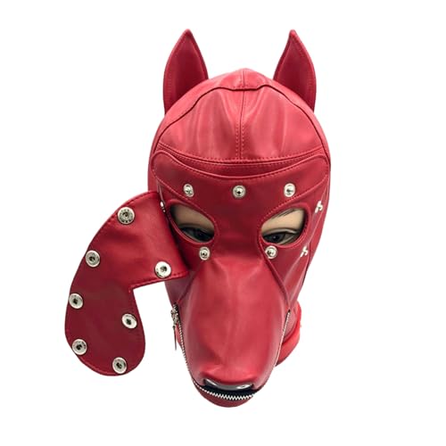 Halloween-Hunde-Kopfschmuck mit Augenabdeckung, verstellbarer Kordelzug, Schnalle, Gürtel, Hundemaskerade für Männer und Frauen, Maskerade, Party, Hundegesicht für Erwachsene, Hundegesicht,