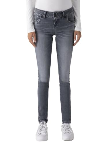 LTB Jeans Damen Jeans Molly M - Jeans Damen Slim aus Baumwollmischung Slim Denim Mittel mit Reißverschluss Mittlere Taille - Grau