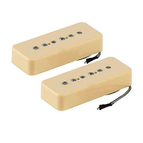 ZENGXUE Set Aus Hals + Bridge Pickups Alnico 5 Einzelne Spule E-Gitarren-Pickup Metall Geflochtene Kabel Humbucker Tonabnehmer Set