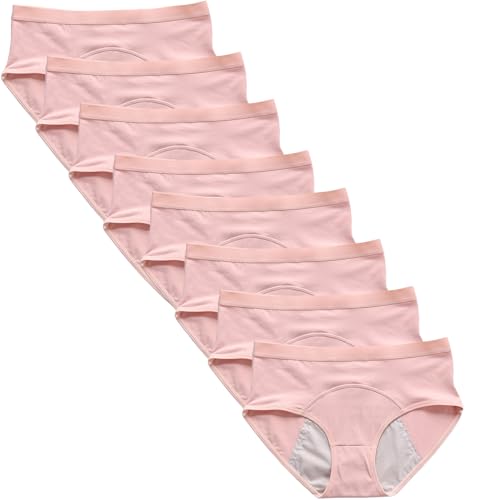 8pcs PeriodenunterschwäSche Starke Blutung, Reine Baumwolle Inkontinenz Slip, Perioden Bademode Zum Schwimmen, Femtis Perioden UnterwäSche