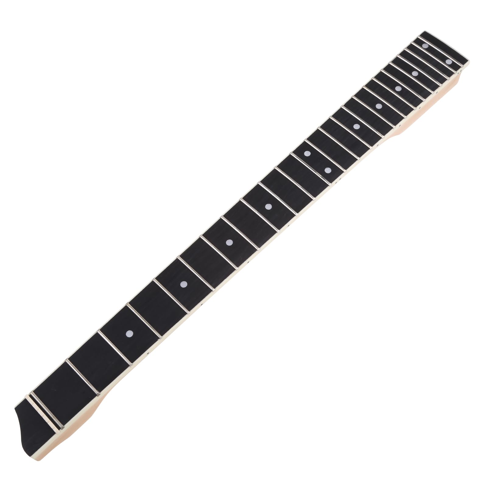 Gitarrenhals für 4-saitige Ahorn-Palisander, blanko, Griffbrett, Griffbrett, Gitarren, glänzende Halse, 25 Bünde, Gitarrenhalsplatte, Fessel, gerader Rand, gekerbte Unterlegscheiben, Halskettenstütze