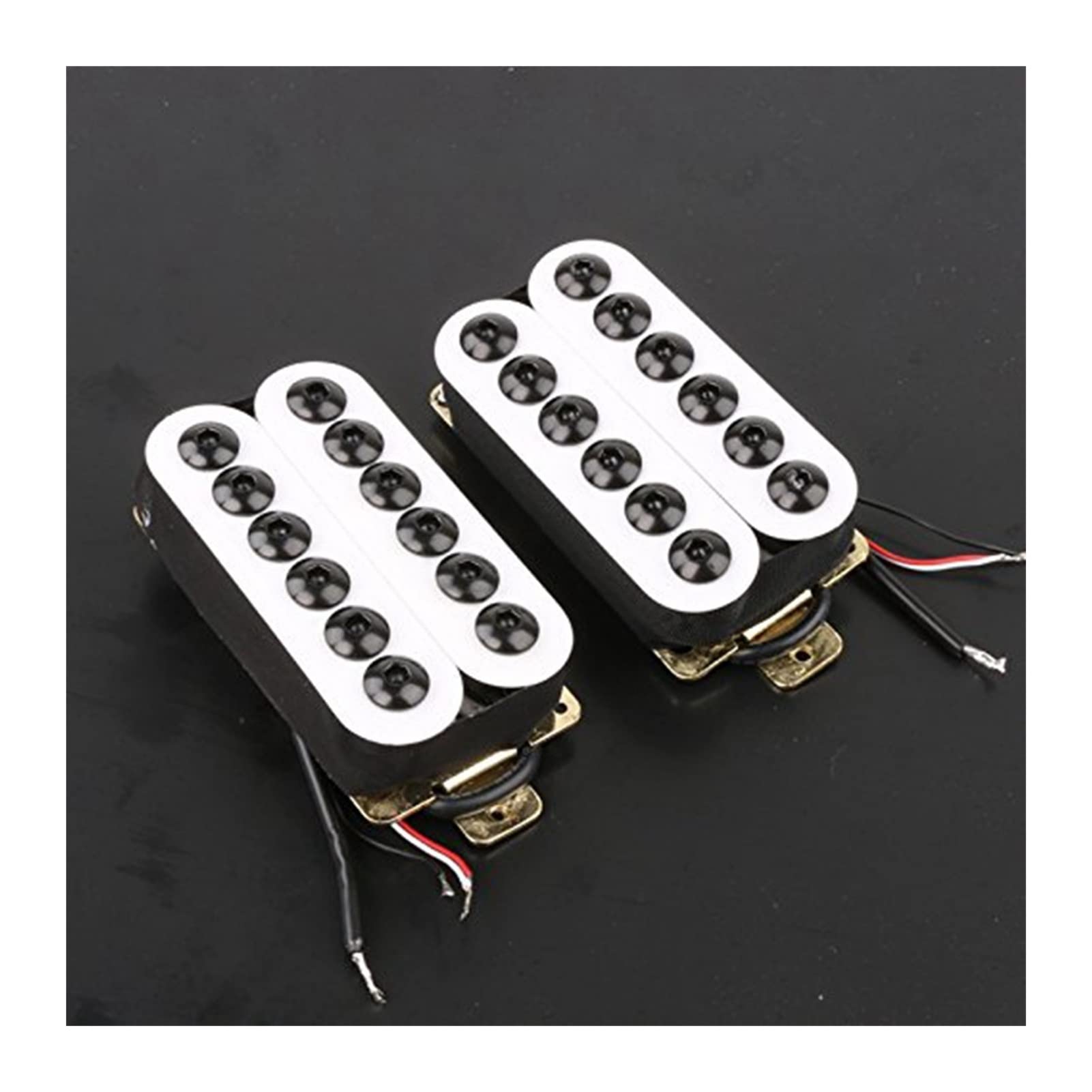 ZENGXUE Keramischer Magnet Electric Guitar Humbucker Pickup Set, Brücke Und Nacken Weiß Humbucker Tonabnehmer Set