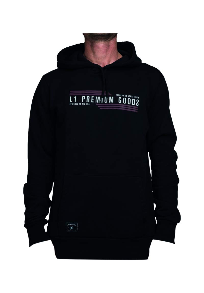 L1 Herren Hoodie Wordmark Pullover ´21, Größe:L, Farben:Black