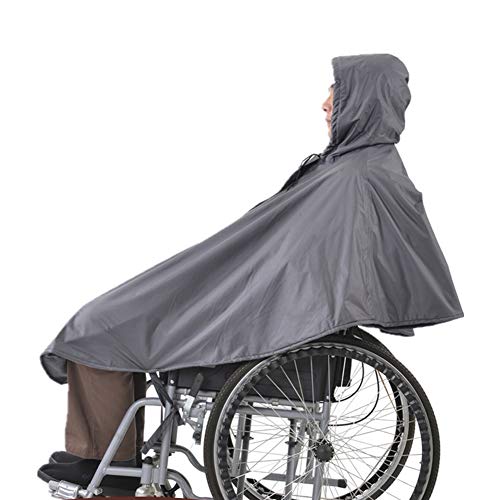 LESBJFDM Rollstuhl Poncho, Wasserdicht, Winddicht, Passend Für Alle Normalen Rollstühle Regenschutz, Für Behinderte, Ältere Menschen, Rollstuhlfahrer