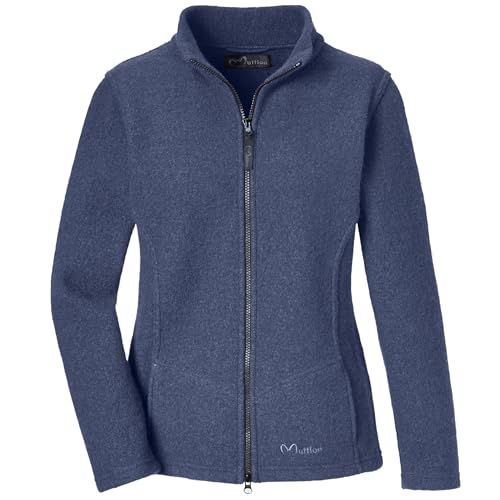 Mufflon Damen Wolljacke Mu- Jet W100 mit Stehkragen atlantic blau - L