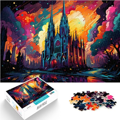 Puzzles Schöne bunte Gebäude Puzzles für Erwachsene 1000 Puzzle-Spielzeug Holzpuzzle Familienspiele Weihnachtsgeburtstagsgeschenke 1000 Teile (50x75cm)