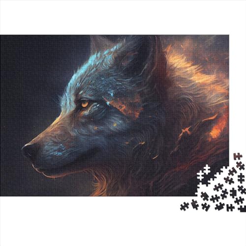 Wolf-Malpuzzle für Erwachsene und Teenager, 1000 Teile, für Erwachsene, schwierige Puzzles, Entspannungspuzzles, Denksportaufgaben (Größe 75x50cm)