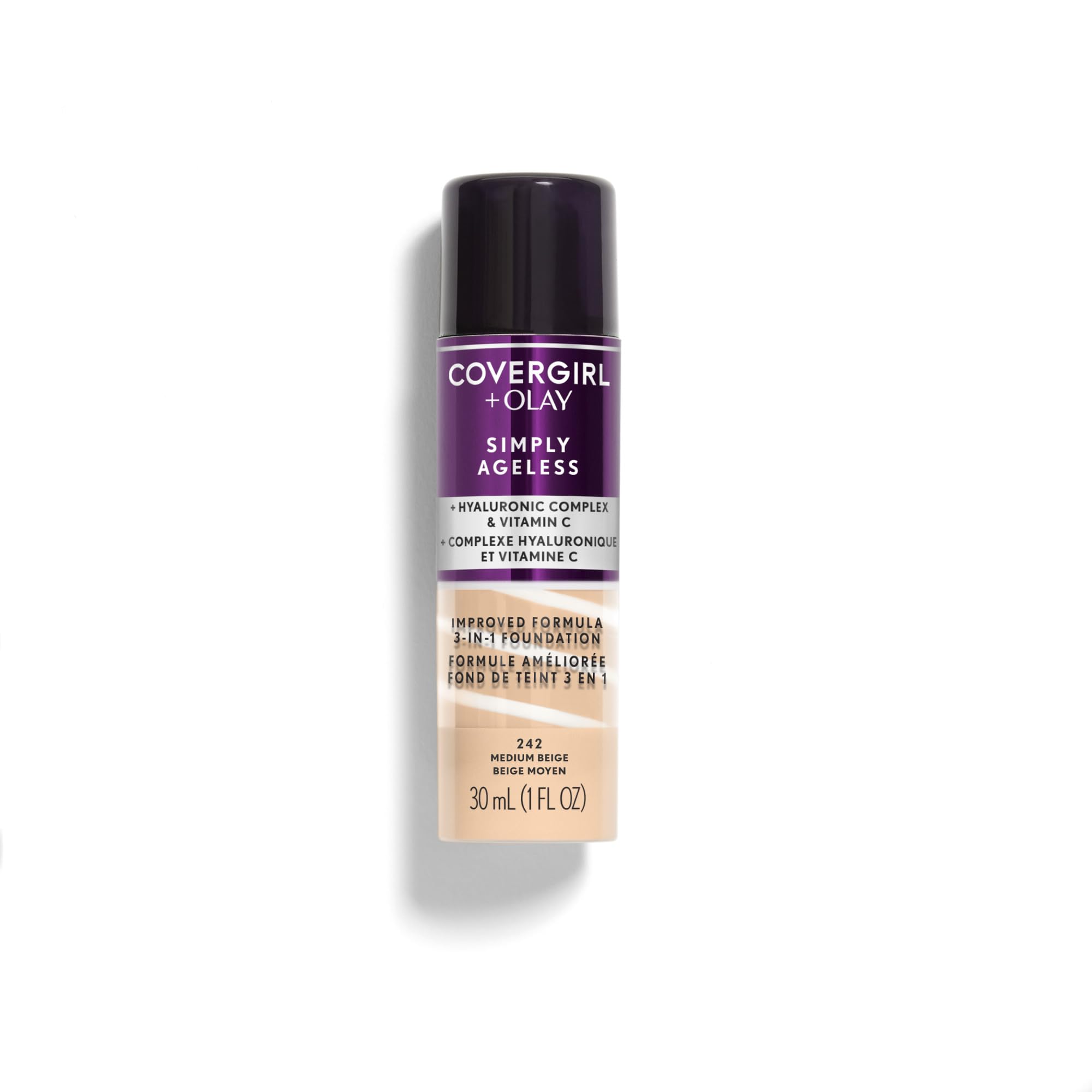 COVERGIRL - Smiply Ageless 3-in-1 Liquid Foundation Medium Beige 242-1 fl. oz. (30 ml)