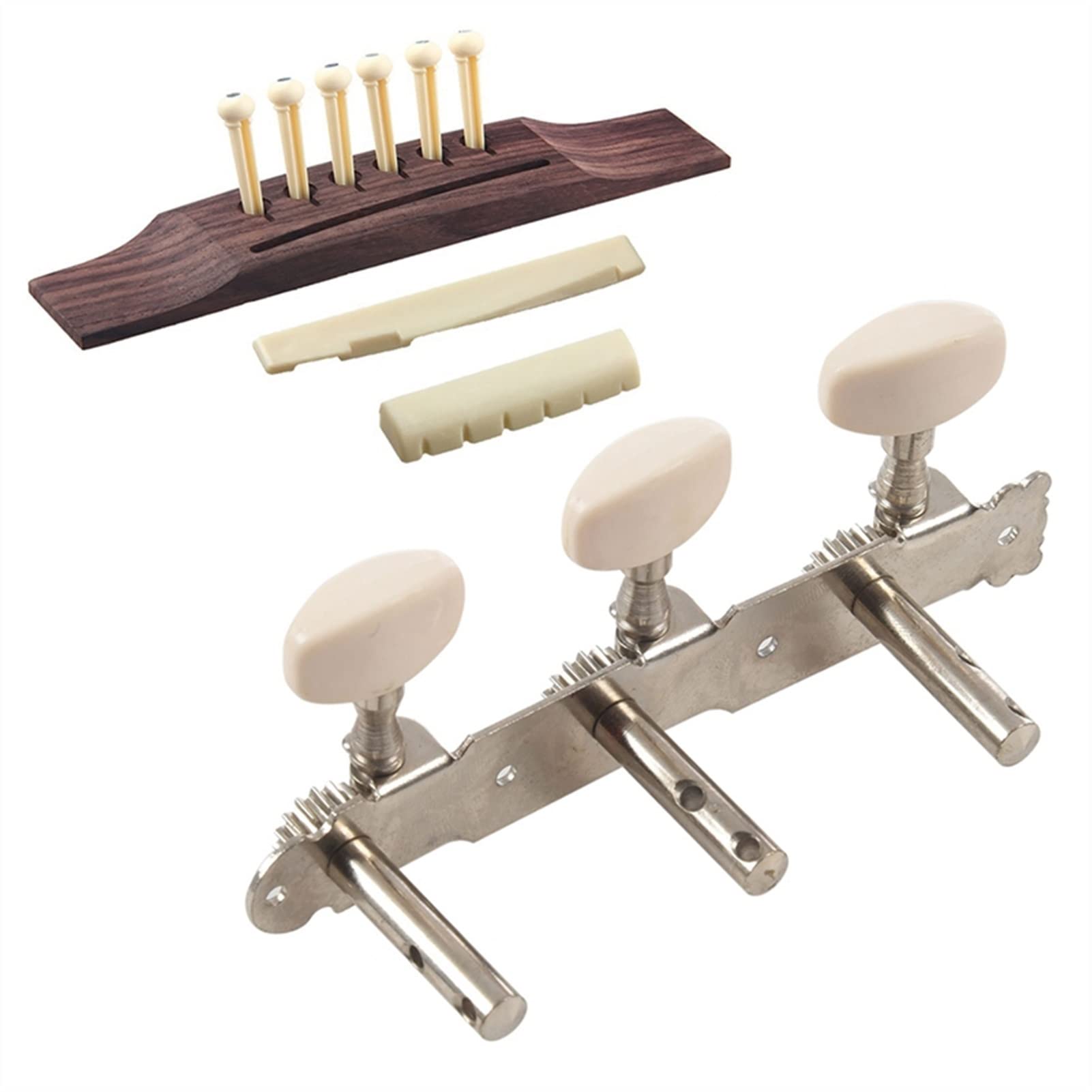 Gitarren Stimmwirbel 6 stücke Bridge Pins/Sattel/Nut Abalone Punkte mit 2 stücke Acoustic Classic Gitarre Set Tuning Pegs Keys Machine Köpfe Tuner