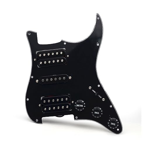 HSH Schlagbrett Für E-Gitarre Schlagbrett Für E-Gitarre HSH Loaded Prewired Scratchplate Assembly (Color : Bk Bk Pickup)