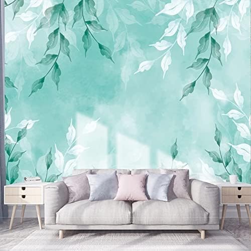 XLMING Einfache Aquarell-Blätter 3D Tapete Home Dekoration Wohnzimmer Sofa Schlafzimmer Tv Hintergrund Wand-200cm×140cm