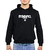 Merc of London Herren Pill, Hooded Sweatshirt Kapuzenpullover, Schwarz (Black), XX-Large