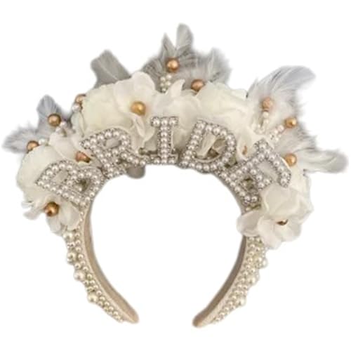 Künstliches Perlen Stirnband Hochzeit Party Eleganter Haarreif Brautparty Geschenk Kopfbedeckung