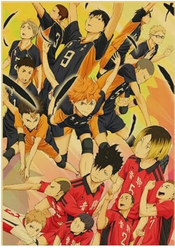 HfmQuisutron 1000 Stück Holzpuzzle Japanisch Haikyuu!! klassisches Anime-Kunstposter für Familien Stressabbau Lernspielzeug Qd97Kz