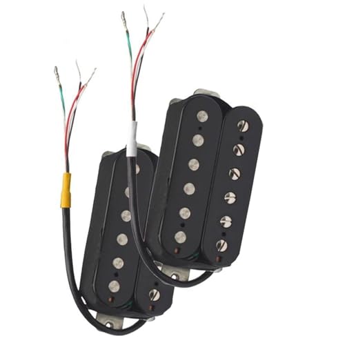 Schwarzer Humbucker-Tonabnehmer für E-Gitarre, weiße Kupferbasis, Gitarren-Ersatzteile Single-Coil-Tonabnehmer