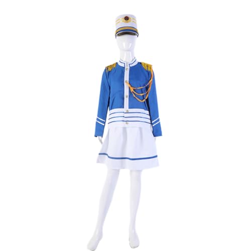 YAPAILANG Kind Erwachsene Blasorchester Kostüm Königliche Ehrengarde Uniform Mit Hut Und Handschuh Ehrengarde Blasorchester Kostüm Set Uniform