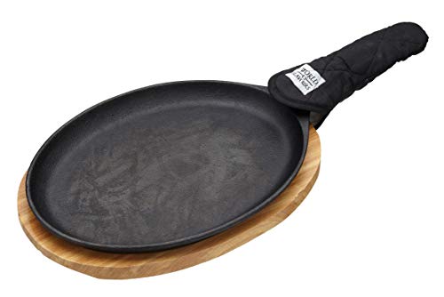 Kitchen Craft World of Flavours WFMXSIZZLE Mexikanische Fajita-Pfanne, Gusseisen, 41 x 19 x 5 cm