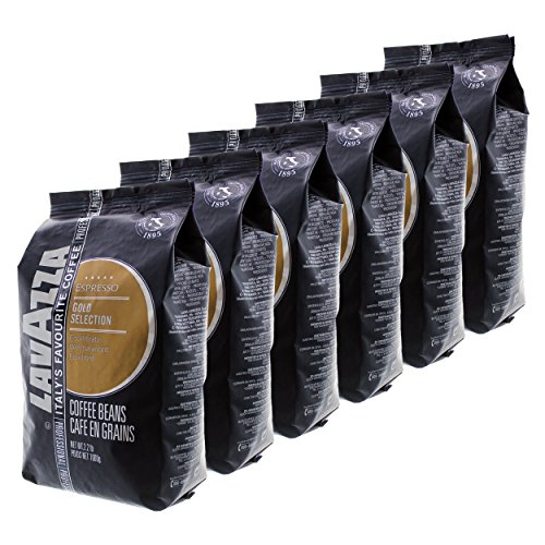 Lavazza Kaffee Espresso Gold Selection, ganze Bohnen, Bohnenkaffee, 6er Pack, 6 x 1000g