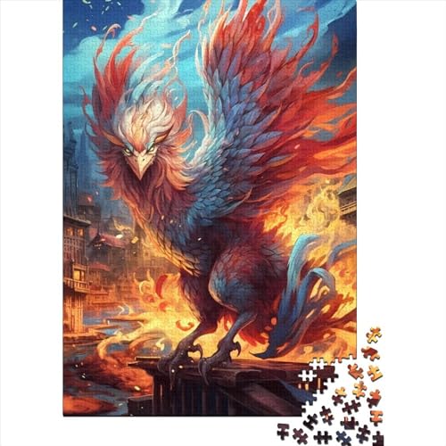 500 Teile für Erwachsene, schwierige Puzzles, Flammen-Phönix-Puzzles für Erwachsene und Jugendliche von Wooden Jigsaw Puzzles für Erwachsene und Jugendliche, 52 x 38 cm