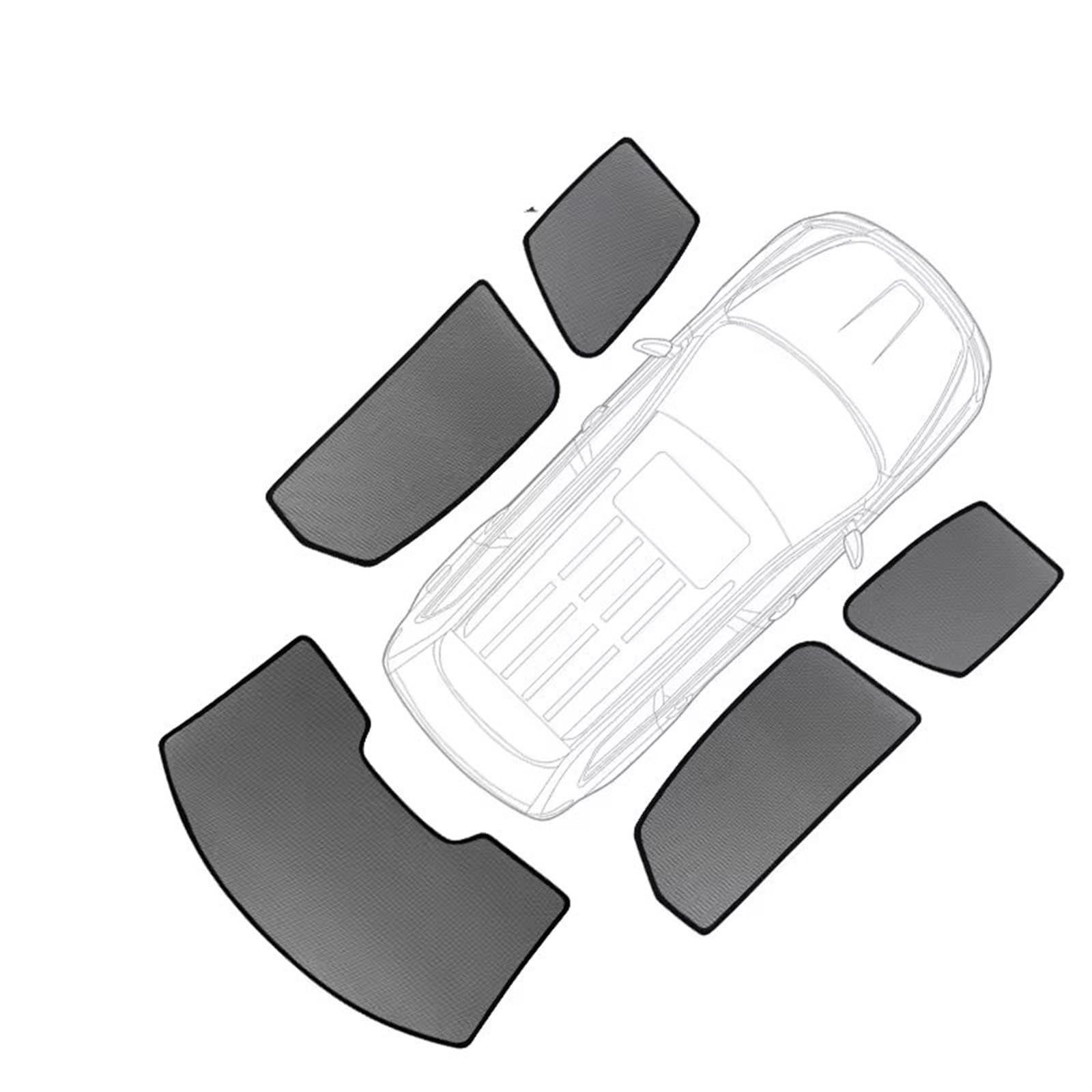 Sonnenschutz Autofenster-Sonnenschutz Für Mercedes Für Benz Für Eine Klasse Fließheck Für W177 2019-2024 Vorhang Frontscheibenrahmen Vorhang Auto Sonnenschutz(5pcs)