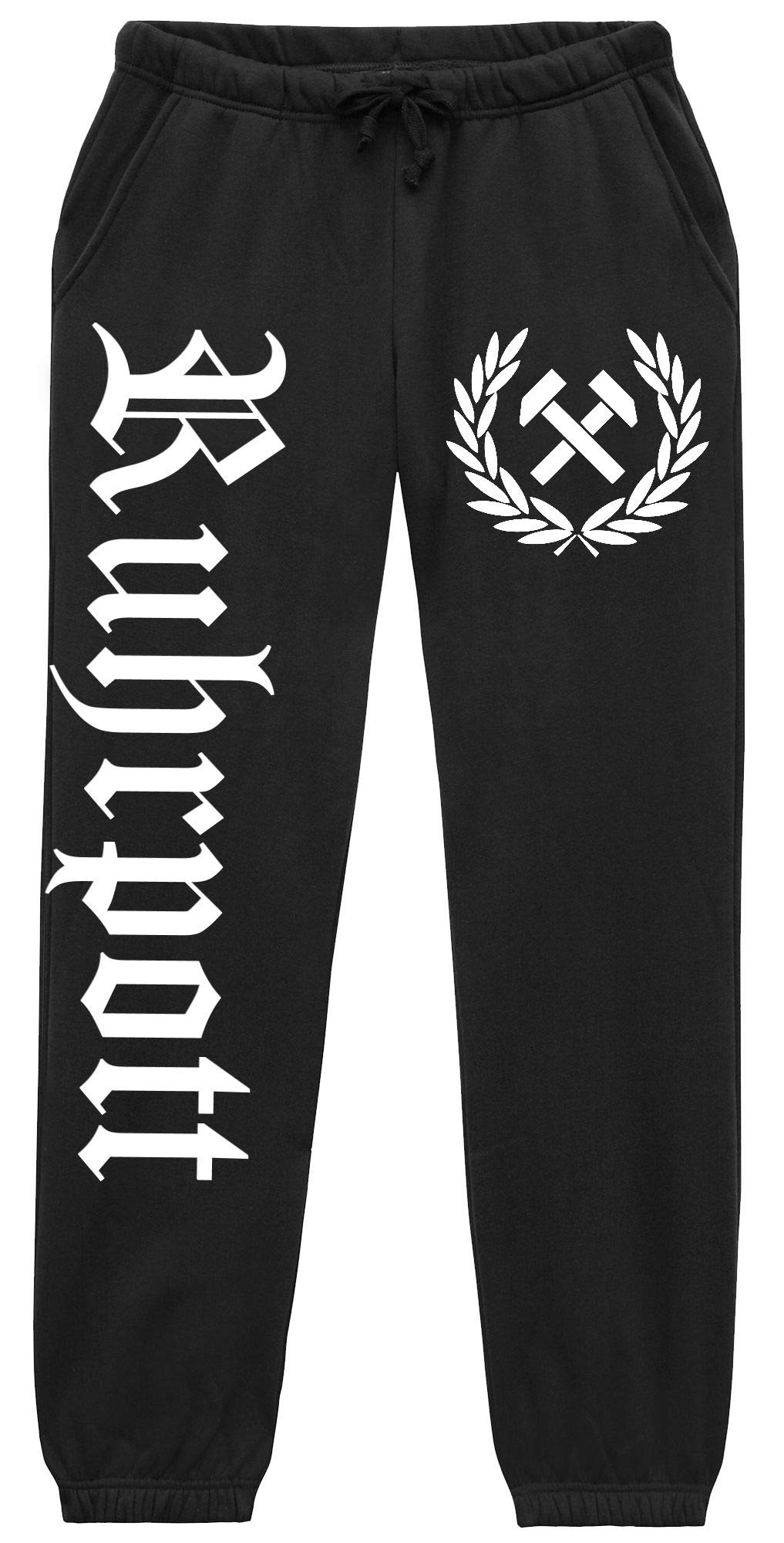 UGLYSHIRT Ruhrpott Herren Jogginghose | Bergbau Kumpel Kohle Stahl Glück Auf Hose | (XL)