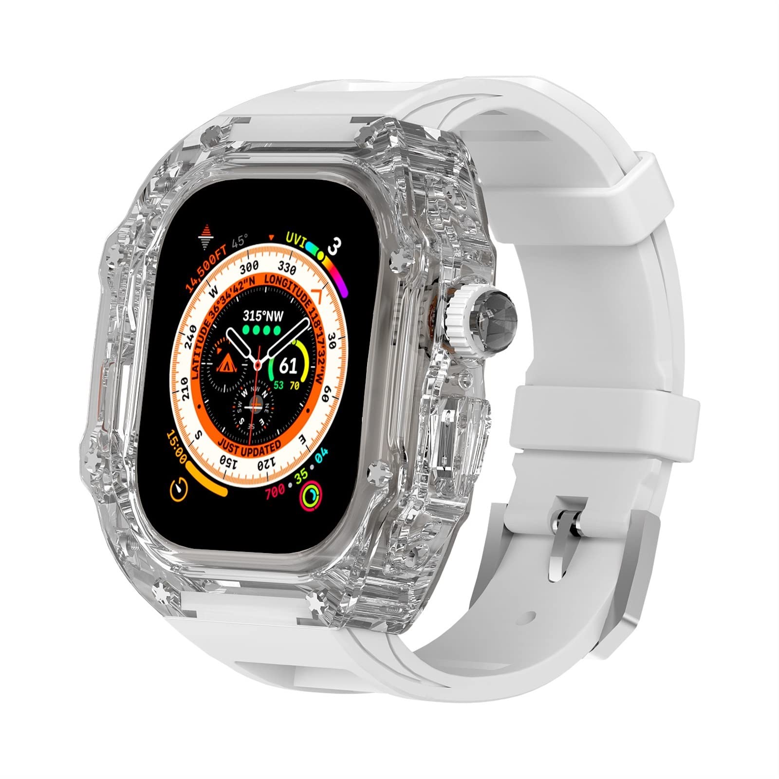 TONECY Uhrenarmband für Apple Watch Ultra 49 mm, MOD-Kit Serie 8, 7, 6, 5, 4, SE, leicht, robust, Schutzhülle