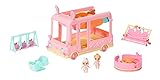 BABY born 904763 Surprise Babies Bus - rosa Spielzeugbus für kleine Mini Puppen mit 2 exklusiven Püppchen, Drillingsbuggy, Wippe, Karussell, Rutsche und Drillingsschaukel.