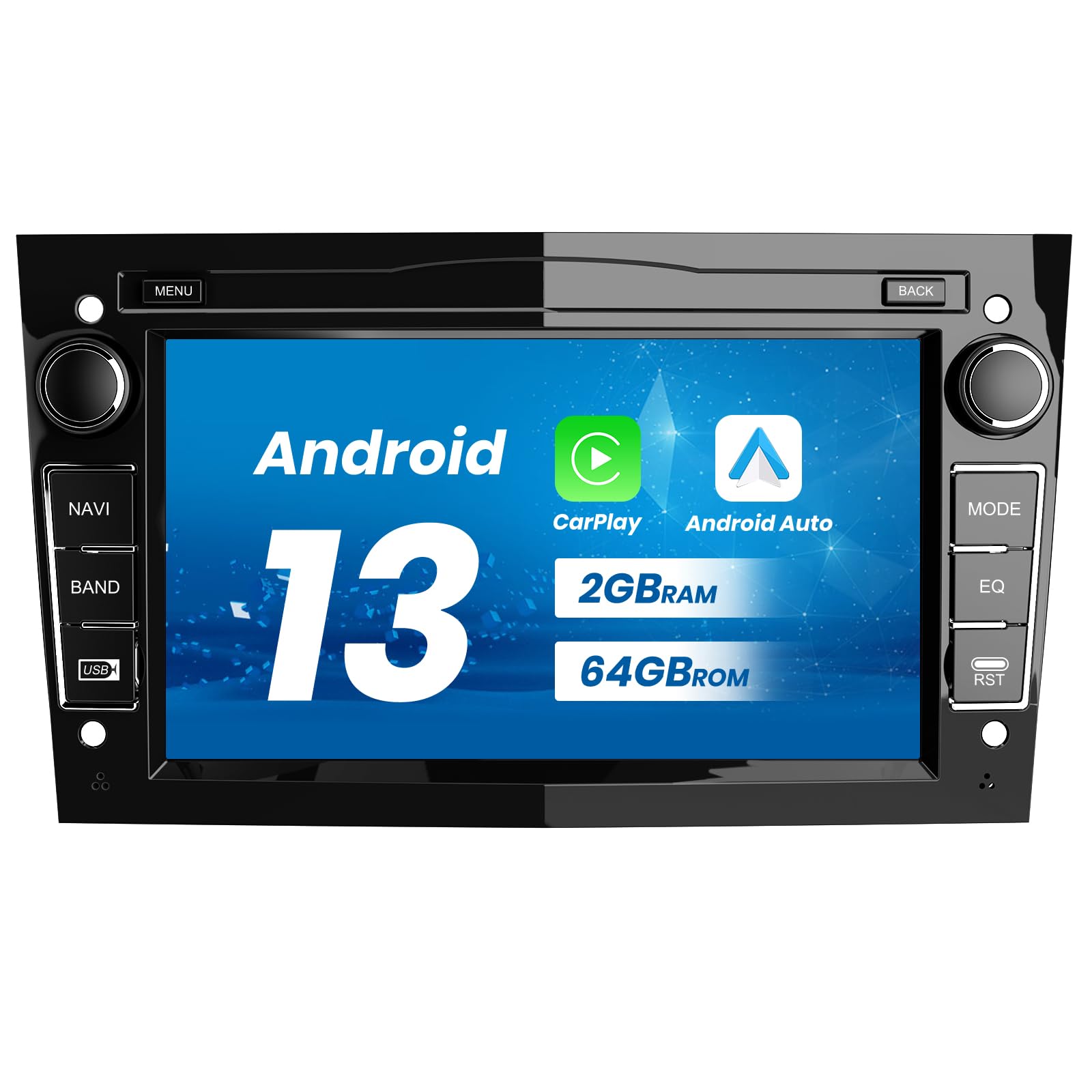 AWESAFE Android 13 Radio für Opel Corsa, Astra, Zafira, Meriva mit 7 Zoll Bildschirm, 2GB+64GB, Navi, Carplay, Android Auto, Bluetooth