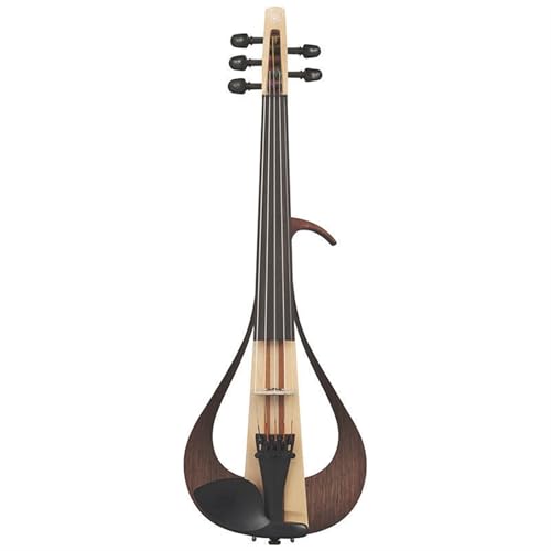 Standard Violine Leise Elektronische Violine Elektrische Viersaitige Fünfsaitige Violine 4/4(5-(wood color))