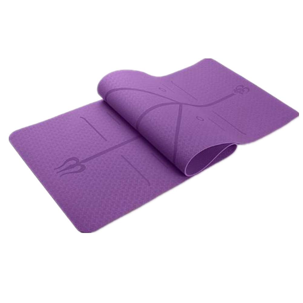 Jogamatte Trainingsmatte Yogamatten für Männer Trainingsmat Gym Matt für zu Hause Yoga Mat Dick Yogamatten für zu Hause Trainingsmatte rutschfest purple,0.6cm