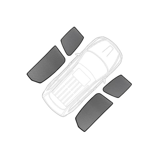 Auto-Sonnenschirm Für VW Für Passat Für B6 Für Limousine 2005-10 Magnetischer Autosonnenschutz Vorne Hinten Windschutzscheibenrahmen Vorhang Seitenfenster Sonnenschutz Frontscheibenabdeckung(4PCS Side