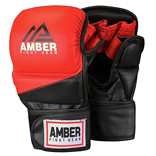 Amber Fight Gear Pro Style MMA Grappling Gloves Small