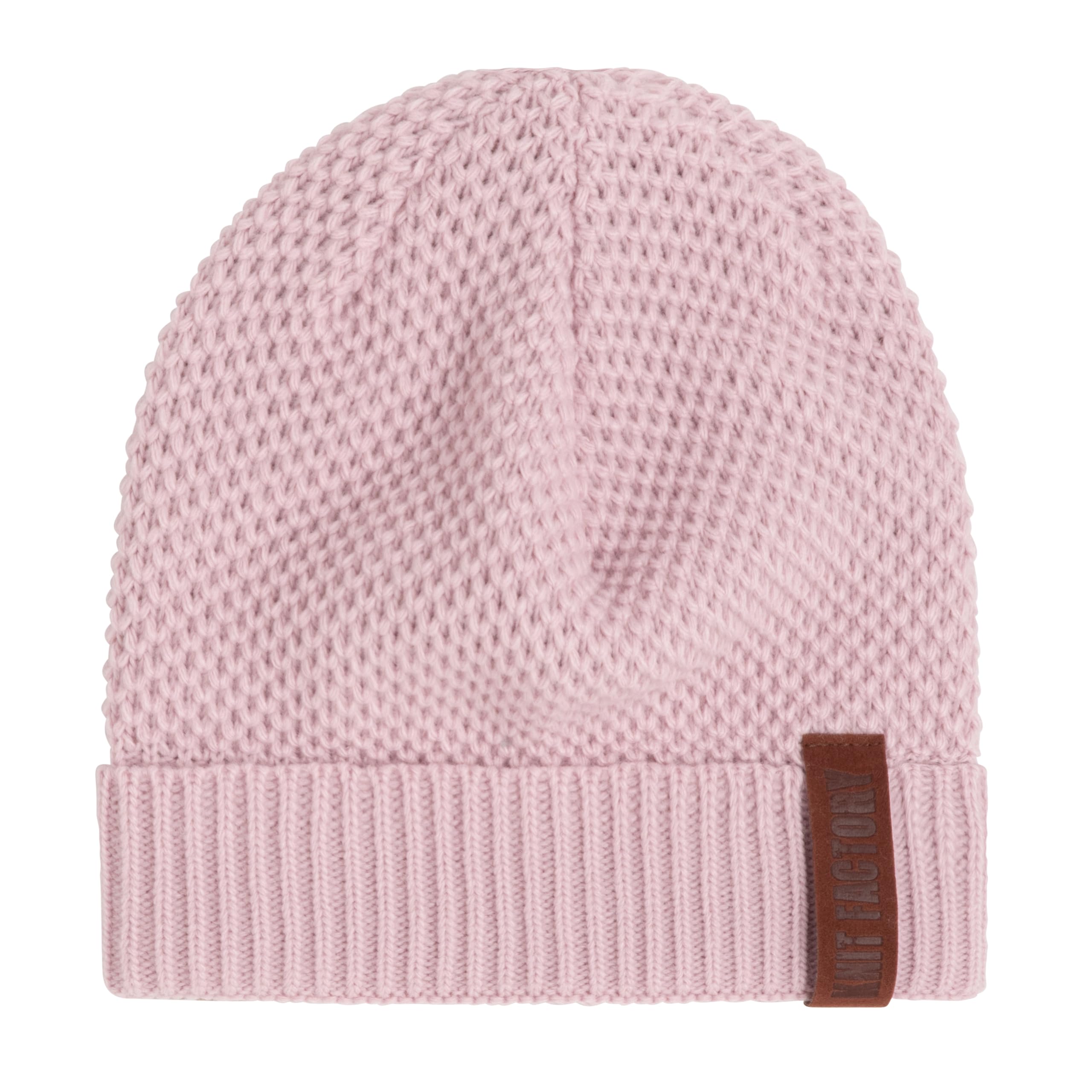 KNIT FACTORY - Jazz Mütze - Strickmütze für Damen und Herren - Beanie - Herbst & Winter Essentials - Zeitloses Mode-Accessoire - Wintermütze mit Wolle - Hochwertige Qualität - Rosa