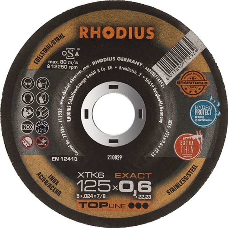 RHODIUS Trennscheibe (D115x0,6mm gerade / INOX / Inhalt: 50 Stück) - 210828