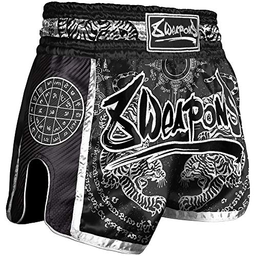 8 Weapons Shorts, Carbon, Sak Yant Tigers, schwarz, XL