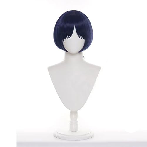 WCCNKK Anime Cosplay Perücke, Balladeer Perücke, Blau-Lila Kurzes Haar, Mit Perückenkappe, Für Party Alltag Halloween Perücke, Anime-Geschenke, Dekorative Accessoires