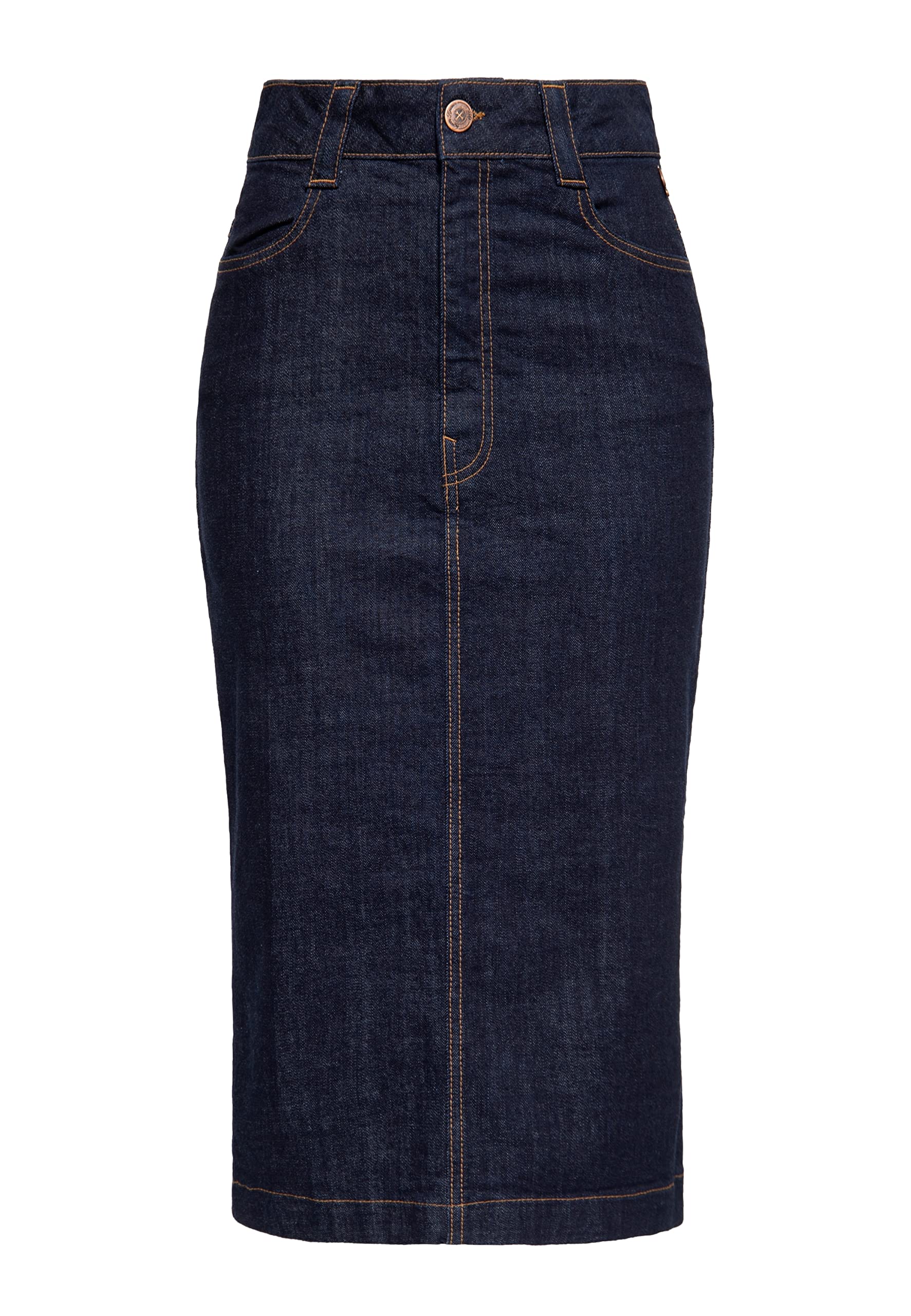 Queen Kerosin Damen Bleistiftrock | Pencil Skirt | Denim Rock | Workwear | 50´S | Jeansrock Cinch Back