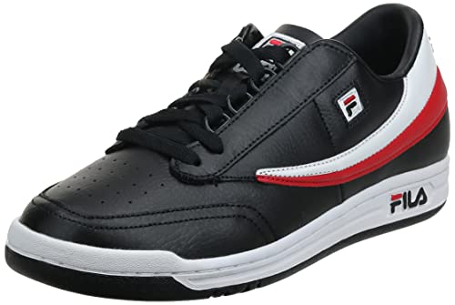 Fila Herren Original Tennis Classic Sneaker, Schwarz, Weiß, Fila, Rot, 42 EU